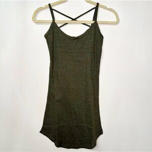 Chaser Olive Green Ribbed Tank Top Dress NWT